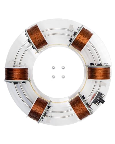 6 Coils Ring Electromagnetic Accelerator, Brushless Motor Cyclotron, Physics Aids Model, for Experimental Teaching, Scientific, DIY, Gifts, Experiment Equipment, Desk Toy
