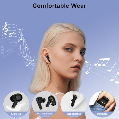 Image of Wireless Ear Buds Earbuds Wireless Bluetooth 5.4 Headphones for Samsung S26 | for Android Phone Samsung Galaxy S26 Ultra S25 FE Edge A17 A16 5G A36 A15 A35 A56 A26 iPhone 17, in-Ear Earphones Headset