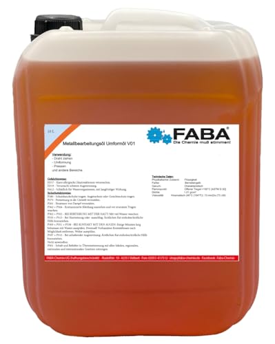 Preisvergleich Produktbild FABA Umformöl 10 L, V01, Metallbearbeitungsöl