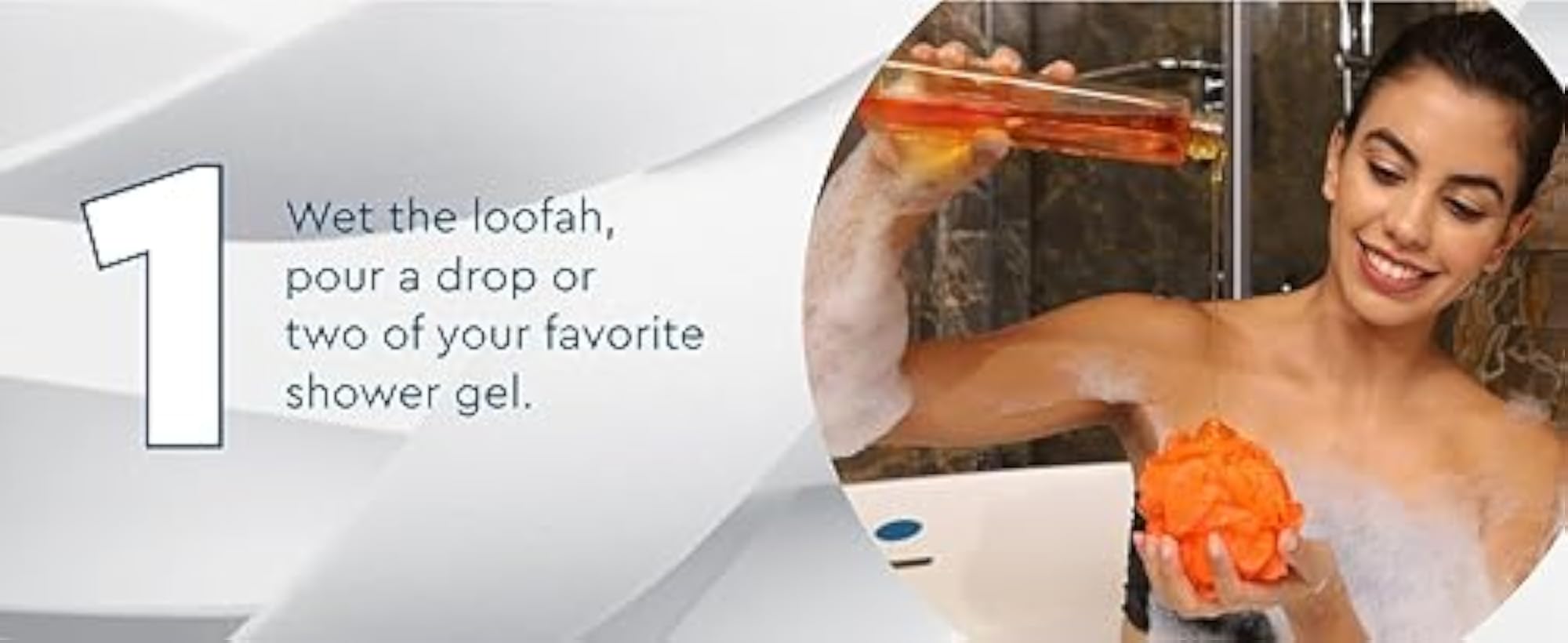 Round Loofah Bath Sponge for High Lather Cleansing, Multicolor