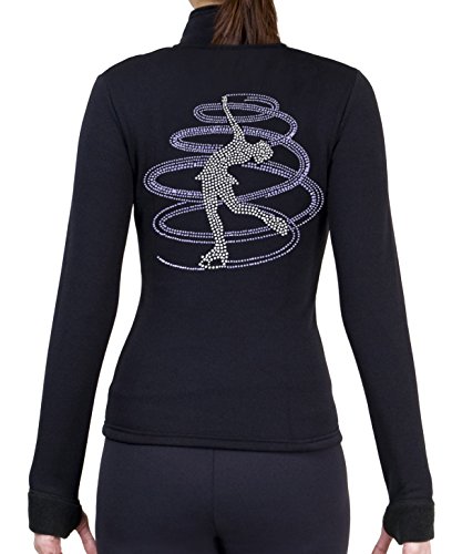 NY2 SPORTSWEAR Figure Skating Polartec Polar Fleece Jacket with Rhinestones JR257 - Adult Sizes - (Light Purple, Adult Medium)