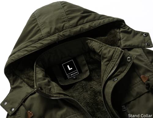 Image of L'MONTE Imported Men's Casual Cotton Fur Winter Hooded Jacket for Men