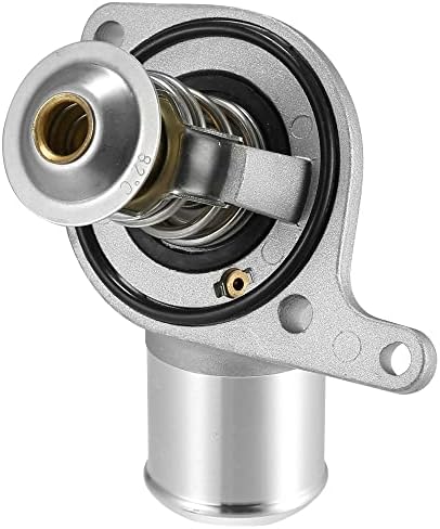 X AUTOHAUX Engine Coolant Thermostat Housing Water Inlet Assembly 15-11057 12600172 15-10412 for Chevy Silverado Suburban Tahoe for Cadillac Escalade for GMC Sierra Yukon Suburban Silver Tone