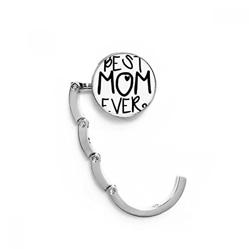 Gancho de bolso plegable para el Día de la Madre con mensaje para la mejor mamá