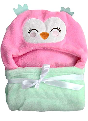 Image of First Kick New Born Baby Micro fleece Pack of Super Soft Bathrobe Baby Wrapper Cum Bath Towel (80cm x 80cm, 0-6 Months, Multicolour)