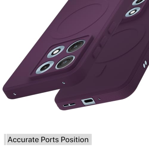 Image of Outlouders Back Cover for Motorola Moto Edge 70 Max 5G | Soft Matte Silicone | Slim Fit | Magnetic-Safe Logo Design (Magnetic-Safe Not Compatible) | Shockproof | Camera Protection Bumper Case (Purple)