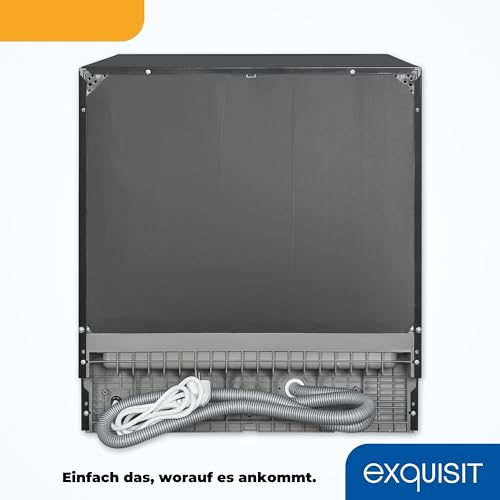 Exquisit Tischgeschirrspüler GSP508-030D schwarz | Spülmaschine 55 cm freistehend | Kleiner Geschirrspüler 8 Maßgedecke | Tischspülmaschine LED Display