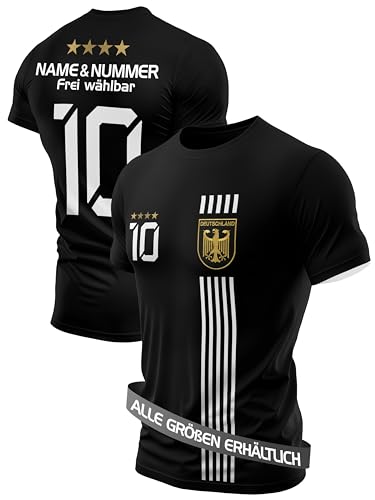 IIIII20Fo7IIIII Geschenke für Männer Geburtstag Geschenk Mann - Trainingsanzug Herren Fußball Trikot mit Sporthose kurz - Fussball Deutschland Fanartikel T Shirt Sport Set T5B M