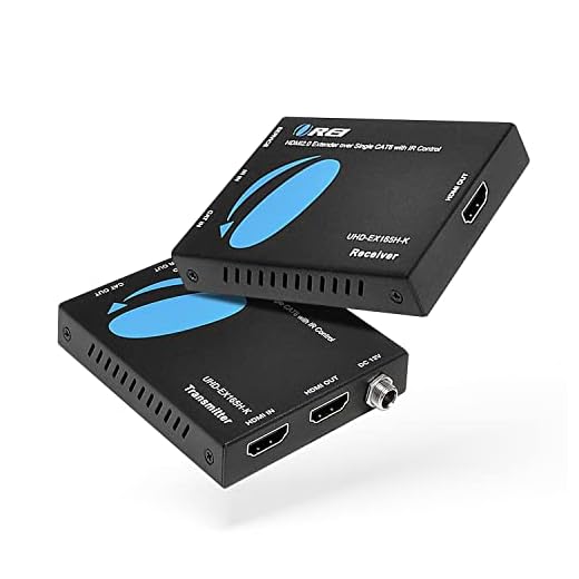 OREI HDMI Extender UltraHD Over Single Cat6/Cat7 Cable 4K @ 60Hz with HDR & IR Control - Up to 165 ft EDID Management