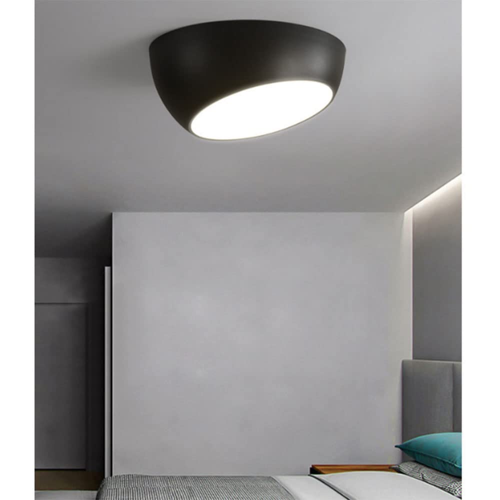 SYAXVOM Light Indoor Lamp Home Interior Bedroom Corridor Aisle Chandelier Living Room Decoration Semi Flush Mount Ceiling Lights Interesting Life/Black 40Cm/