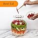 Aosnttol Glass Jar Fermentation Jar, Pickle Jar with Water Seal Lid, Fermentation Kit Fermenter Starter Kit for Pickles, Wine Brewing, Pickling, Kimchi, Sauerkraut, Vegetables, Kombucha 2.5L