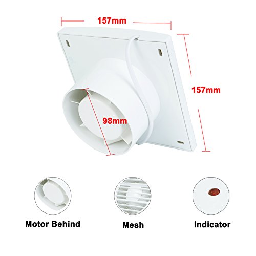 Hon&Guan Kitchen Exhaust Fan, 4 Inch Exhaust Fan Wall Exhaust Fan, Through Wall Fan For Kitchen/Gargage/Hvac System Ventilation-Ultra-Quiet 50Cfm. #TOP4