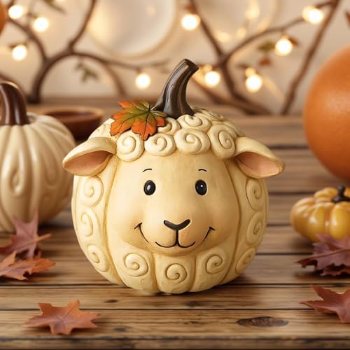 Décor saisonnier citrouille animale durable de 10 cm qui ne fane jamais - 5