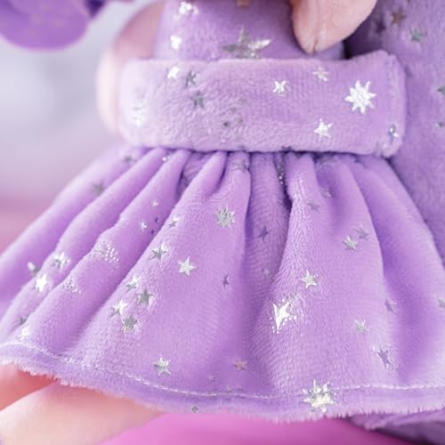 Image of Gloveleya Kids Backpack Toddler Girl Gift Plush Curly Hair Doll Backpack - Purple 9''