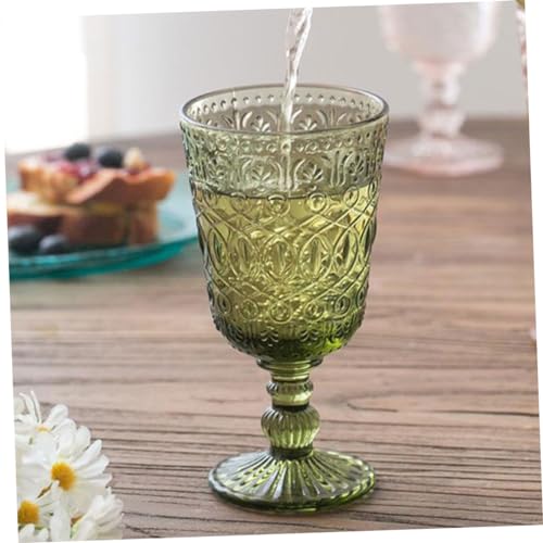 Gobelets à vin de table rétro Zerodeko en verre ciselé haut de gamme - 8