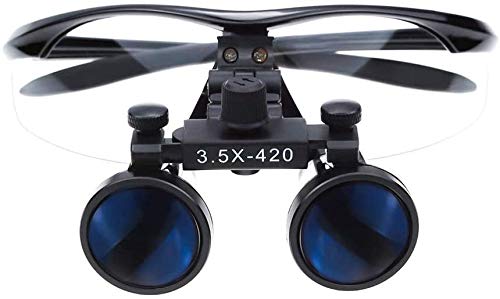 GUIYTQ5R Lupas de Gran Aumento Lupa Binocular 3.5X420mm Odontología Dental Lupa Lupe Lupa Lupas for el Dentista (Size : 3.5X)
