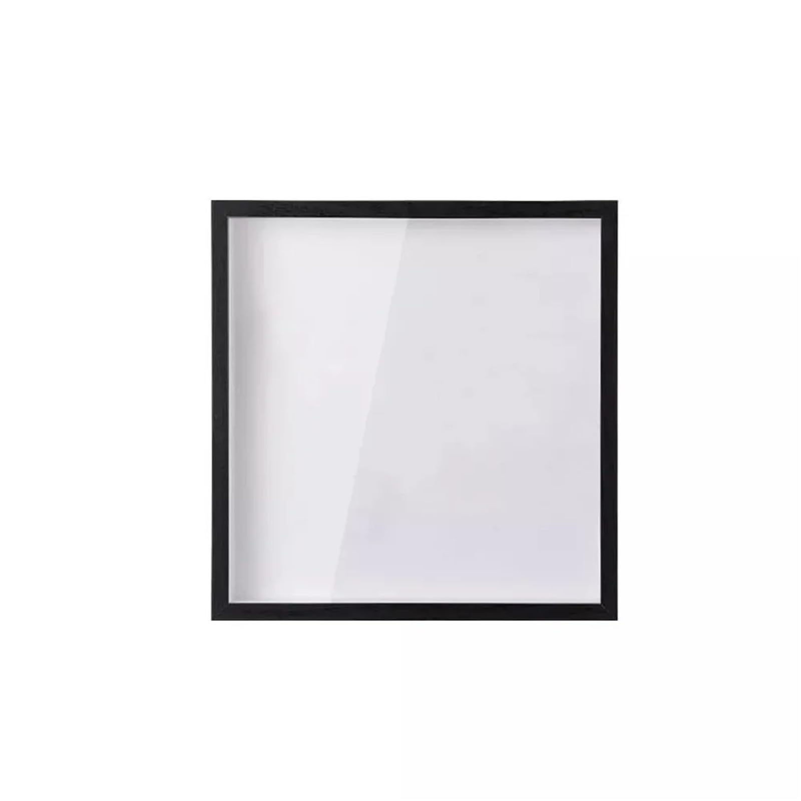 2PCS Transparent Postcard Ticket Shadow Box Square Concert Travel Picture Frame For Home Memory Boxes for Tabletop and Wall(Black,20x20cm)