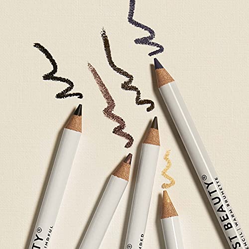 Honest Beauty Vibeliner Pencil Eyeliner Divine (Gold) | With Jojoba Oil, Meadowfoam Oil, & Macadamia Nut Oil | With Built-In Smudger, 0.038 Ounce #TOP4