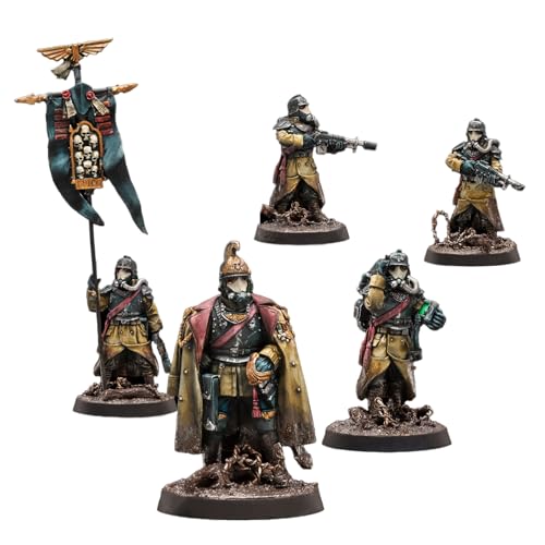 Death Korps of Krieg Command HQ Squad Death Korps of Krieg Space Marines Armies of the Imperium Painted Miniature Wargaming Figure | Art Painting Level