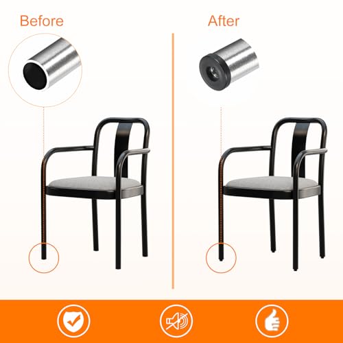 Image of uxcell 10Pcs Inserts for Round Tubes with M10 Thread, for 30mm /1.18 inch OD Round Tube, Round Black Plastic Plug Caster Insert Chair End Caps Furniture Leg Plug