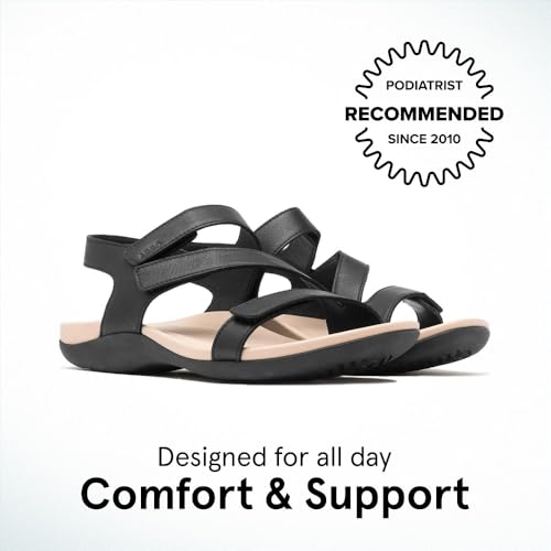 ABEO Women's Oasis Sandals | Orthopedic Arch Support | Plantar Fasciitis Relief | Comfortable Wedge Sandals - Blue2