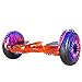 Trottinette Voiture Electrique Hoverboard Scooter Somatosensoriel Alliage Aluminium 10 Pouces Roues Lumineuses Haut Parleur Bluetooth,Red