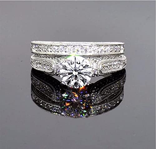 Anillo de plata 925 con circonita de 2 quilates y 81 facetas de alta gama 4