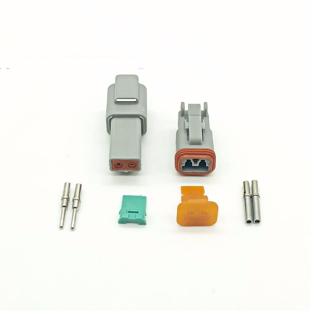 1 sets deutsch DT 2 3 4 6 8 12 Conector a prueba de agua AUTOMO AUTOMÁTICO DE PIN MAJO sellado automotriz con pines sólidos Tamaño 16-20 Awg(12P gray)