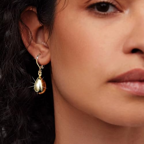 JUANKIKI Gold/Silver Teardrop Leverback Dangle Earrings for Women - image 5