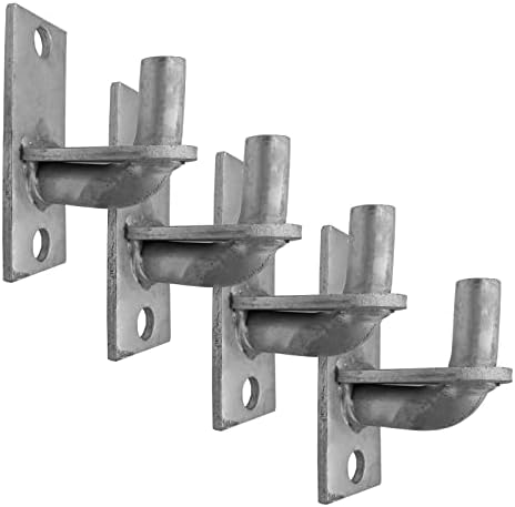 ZUIWAN 4 Pack Heavy Duty Stainless Steel Wall Mount Flat Back Gate Hinges,Outdoor Chain Link Fence Post Gate Hinge with 5/8 Hinge Pin (Screws Not Included)