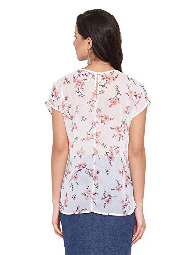 Image of oxolloxo Women Printed Short Sleeve Round Neck Regular Top