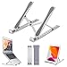 Produktbild MZHOU Laptop Ständer, Ergonomisch Notebook Ständer, Computerhalterung, Tragbarer Laptopständer Halter Belüftet für MacBook-Computer, 9-Fach höhenverstellbar - Silber