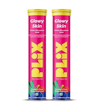 PLIX Glowy Skin 500mg Glutathione Supplement with Brazil