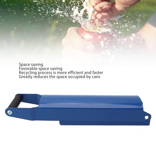Yunseity Aluminum Can Compactor, EcoFriendly Can Crusher, Easy Assembly for 16oz Cans for Recycling (Blue)