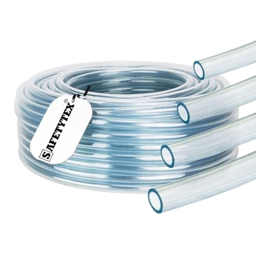 Safetytex PVC Schlauch glasklar - Abriebfest & Alterungsbeständig - Luftschlauch Hochflexibel - Aquariumschlauch Transparent - Innen-Ø x Außen-Ø 25/31 mm