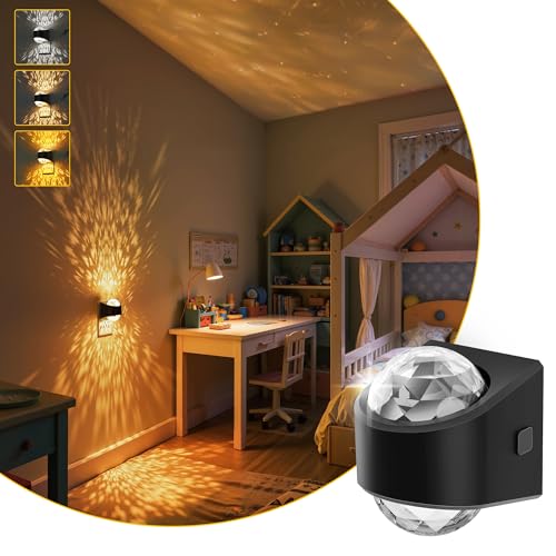 Image of L LOHAS LED Night Lights Plug into Wall, Projector Night Light with Dusk to Dawn Sensor,1600K /3000K /5000K Adjustable, Nightlight for Kids Hallway Christmas Gift