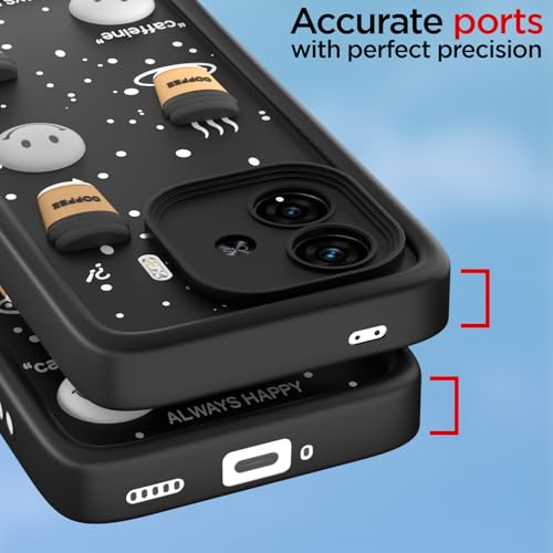 Image of Outlouders Back Cover for iQOO Neo 10R 5G / iQOO Z9 Turbo 5G / Vivo Y200 GT 5G | Cute Fun Cartoon 3D Bear Silicone | Full Body Protection Bumper Case (Black)