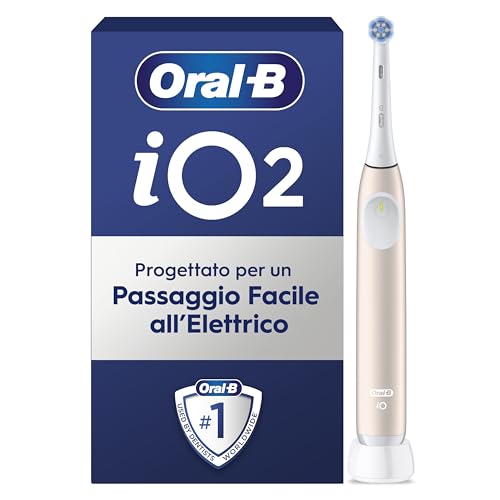 Oral-B Spazzolino Elettrico iO 2 Rosa, 1 Testine Di Ricambio, Spazzolino Elettrico Ricaricabile, Pulizia Denti Efficace, Sensore Di Pressione, Delicato Sulle Gengive