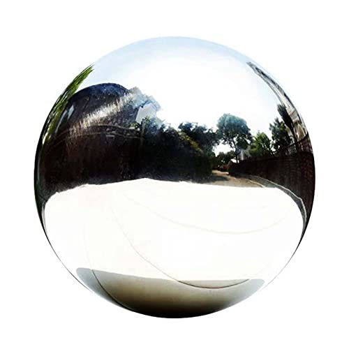 MonqiDirect Bola de acero inoxidable, bola de espejo de 32 mm, sin costuras, esfera hueca pulida para jardín, 6 piezas (32 mm)