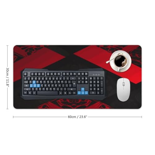Red Black Desk Pad Large Office Desk Mat Waterproof Mouse Pad miniatura 2