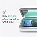PhoneSoap Go Battery Powered UV Cell Phone Sanitizer & Universal Phone Charger Box | Patented & Clinically Proven 360-Degree UV Sanitizer Box for Smartphones | Disinfects & Charges On The Go (White)