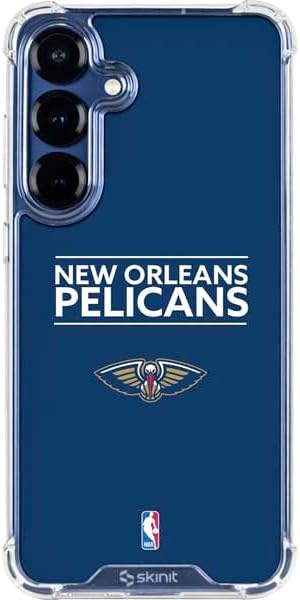 Skinit Clear Phone Case Compatible with Galaxy S25 - Officially Licensed NBA New York Knicks Large Logo Design