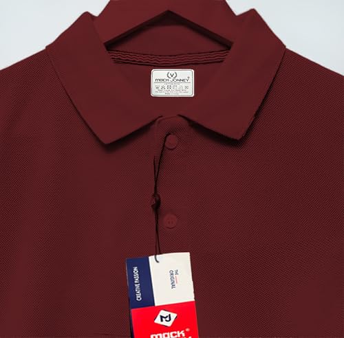 Image of Mack Jonney Men's Solid Premium Pique Cotton Polo T Shirt | Polo Tshirts | Half Sleeves | Solid-Regular Fit-MJ01