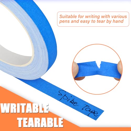 Image of GEYYANG Spike Tape, Blue Fluorescent Gaffers Tape 1 /2 inch x 20 Yards, Black Light UV Reactive, Multipurpose Fluorescent Spike Tape for Stage Marking, Party and Art Crafts