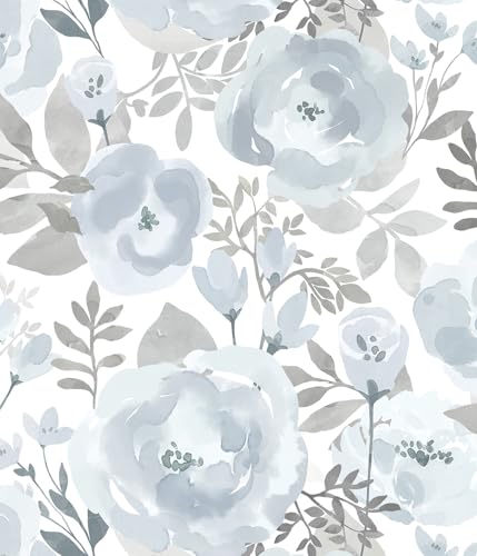 10 Stunning Picks for the Best Wallpaper for Small Bathroom 4 Orainege Floral Wallpaper Peel and Stick Wallpaper 17.3inx118.1in Self Adhesive Wallpaper Boho Contact Paper Removable Decorative Wall Paper for Bedroom Bathroom Shelf Liner Decor Vinyl,Blue