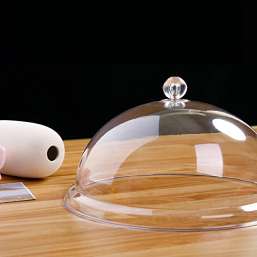 Hemoton 2 peças de capa de acrílico para bolos, capa transparente redonda para bolo Cloche, tampa pa