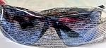 Dynamic Safety Glasses, Blue Tint Lens, Anti-Fog/Anti-Scratch/Anti-UV/Anti-Static Coating, Frameless Wrap-Around Design, Soft Rubber Temples, Men's Regular Size