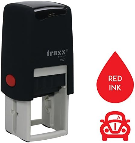 Traxx 9021 Loyalty Card Self Inking Rubber Stamp Business Cafe Coffee Shop *A Black Coffee Bean Design*
