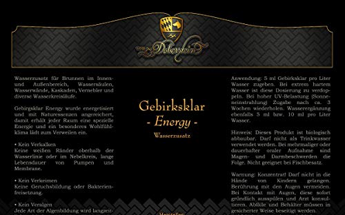 DS New Mountain Clear Energy 1 Canister 5 Litres for Limescale Water, Well Purifier Algae Water Purification