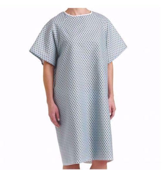 6 Pack Patient Gowns Unisex Hospital Gowns, Patient Gowns with Back Tie for Men and Women, Comfortably Fits